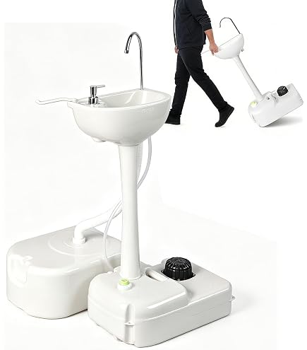 ポータブル洗面台 17L タンク付き Amazon | ポータブルキャンプシンク 屋外の庭の洗面台、 17リットルの